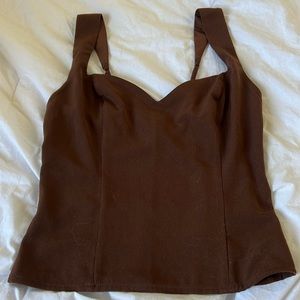 Abercrombie and fitch brown tank top
